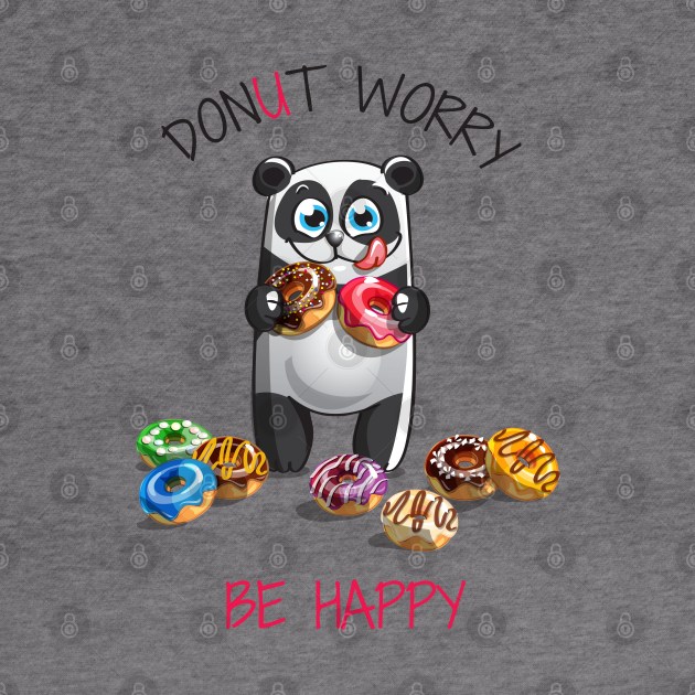 Panda Donut Worry by Mako Design 